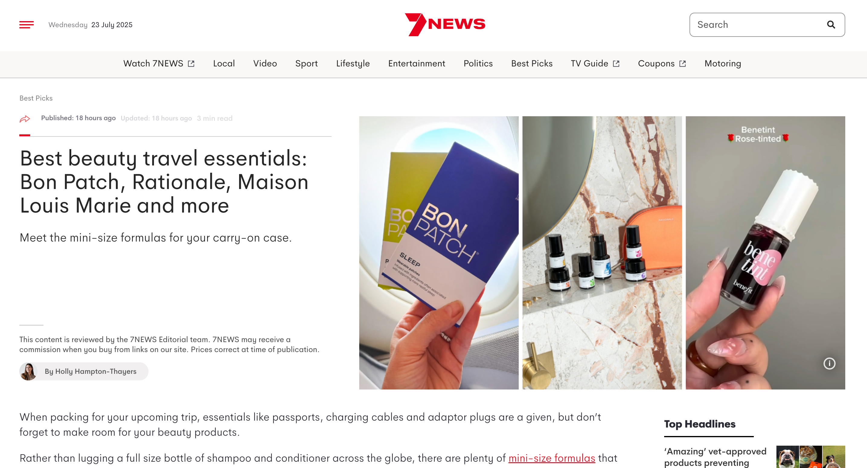 7 News Australia: Best Beauty Travel Essentials
