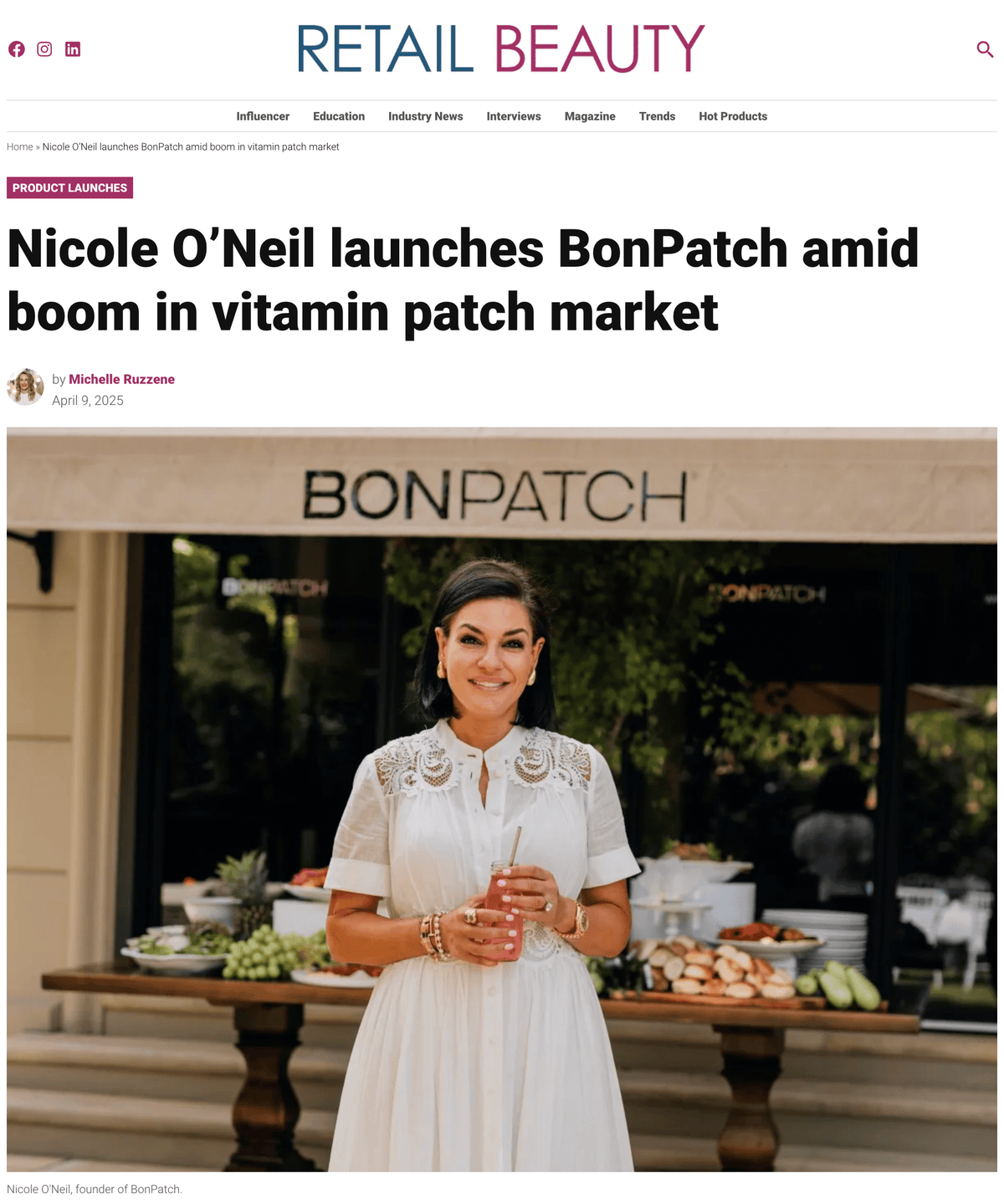 Retail Beauty: Nicole O'Neil launches BonPatch - BonWellness | US