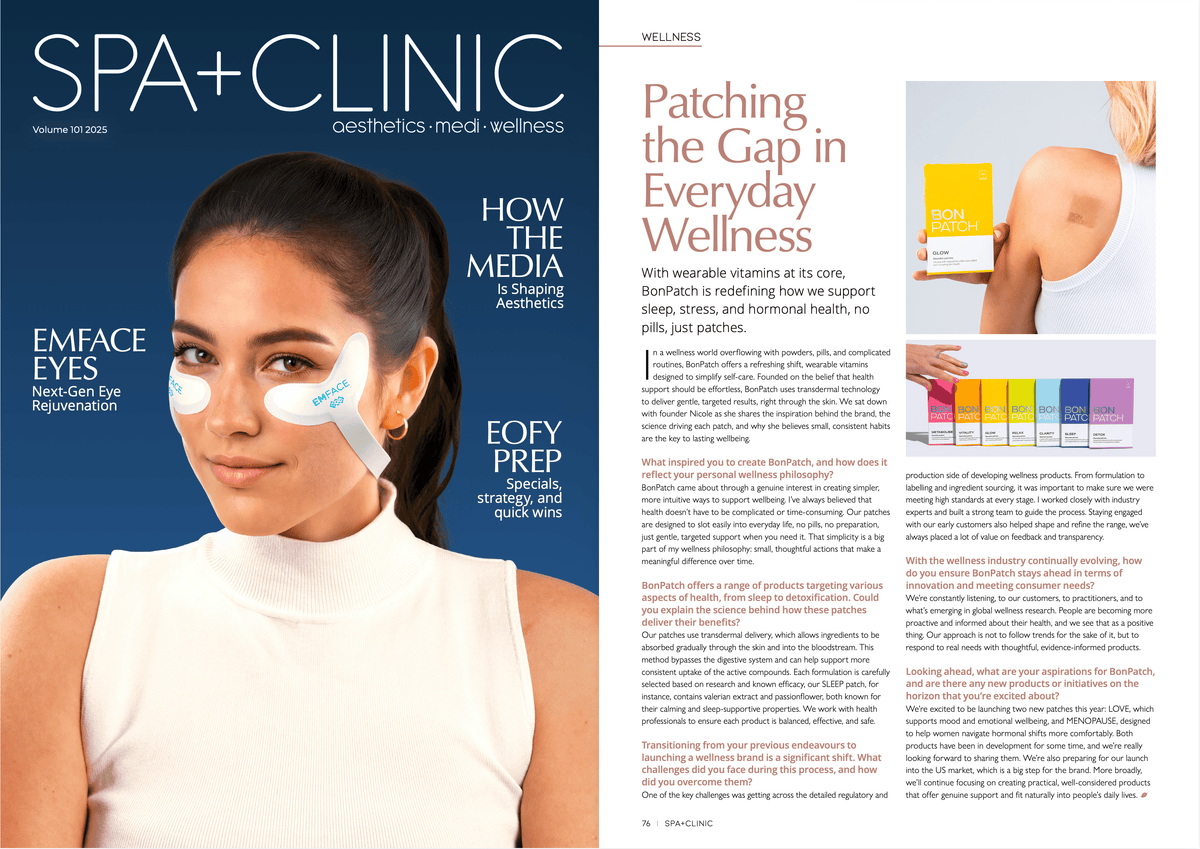 SPA+CLINIC: Patching the gap in everyday wellness - BonWellness | US